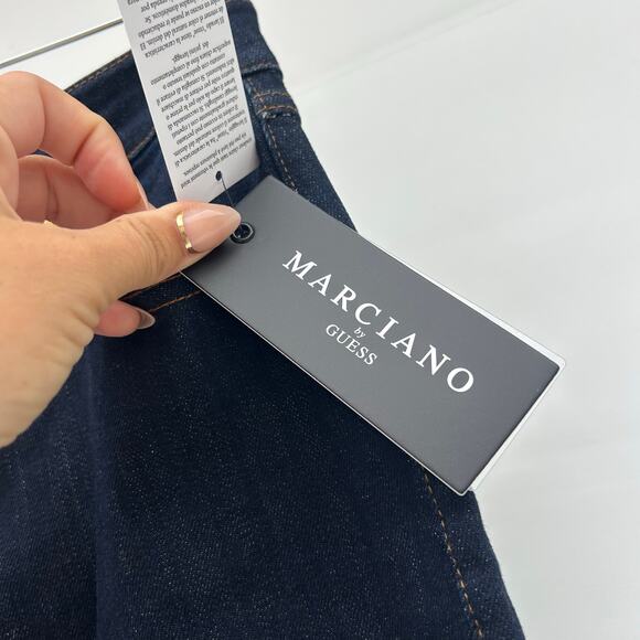 New Marciano By Guess Kylie Relaxed Denim Wide Leg Pants Dark Jeans 25 x 34 - Picture 8 of 15